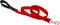 Dog Leash by Lupine, 1" Wide, Red, 6-Foot Long with Padded Handle