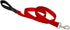 Lupine Dog Leash, 1" Wide, Red, 4-Foot Long with Padded Handle