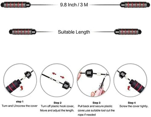 Jump Rope for Fitness - Two Pack Skipping Rope, Speed Jump Rope for Kids and Adults Exercise