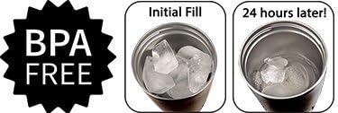 Polar Camel 20oz Insulated Travel Mug - Black Engraved Stainless Steel with Clear Lid, Great Dane