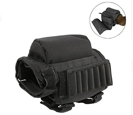 Rifle Buttstock Tactical Cheek Rest Pad with Ammo Pouch and 7 Shells Holder