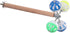 hereex Bird Perch Toy with Rotating Balls, Parrot Stand, Spinning Perch Toy for Parakeets, Budgies, Cockatiels
