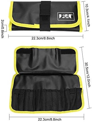 Waterproof Fishing Jig Bag, Soft Case for Fishing Lure Storage, Fishing Equipment Accessory (Yellow)