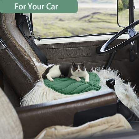 30 20 Inch 2025 Letalong X Leaf Shaped Cotton Cat Bed Pad, Warming Cat Mat, Pet Warming Pad for Cats, Warmer Mat
