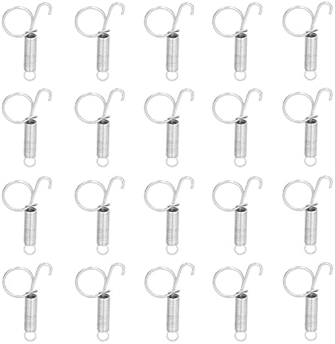 Pssopp Cage Door Spring, 20PCS Multifunctional Spring for Locking Rabbits, Chicken, Bird Cages, Large Spring Door Hook