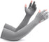 UV Protection Armsleeves with Cut Finger Sun Gloves for Men, Anti-slip Cooling Long Sleeves for Fishing Driving Cycling
