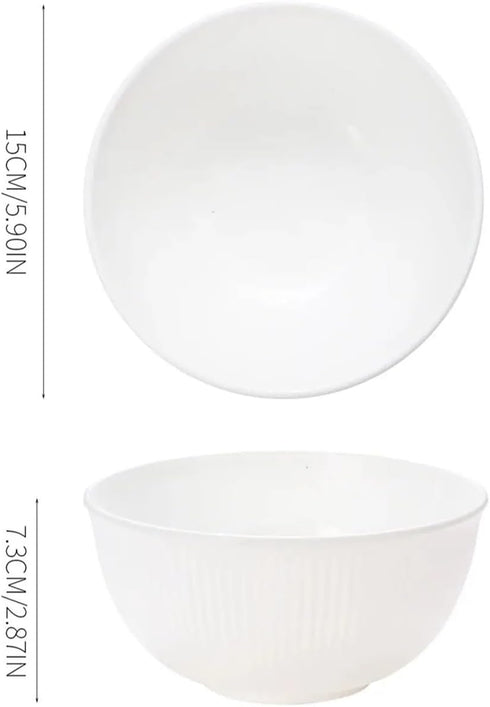 Generic 4/8pcs Meal(8pcs-White) Vertical Grain Bowl Reusable Household Plastic Anti-drop Rice Outdoor Camping