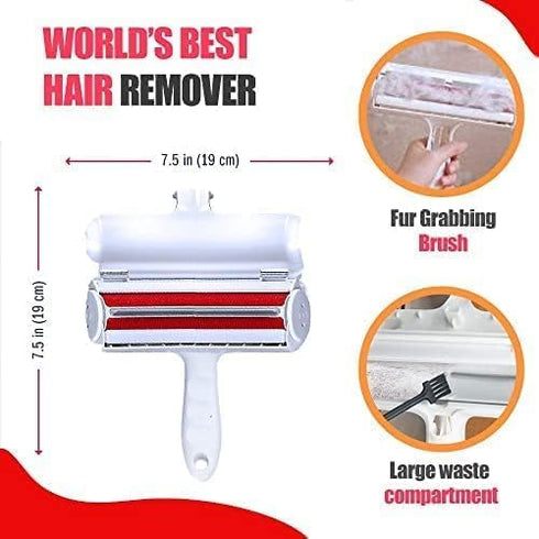 Pet Hair Remover - Dog & Cat Lint Roller with Self-Cleaning Base, Efficient Hair Removal Tool for Couch, Carpet,