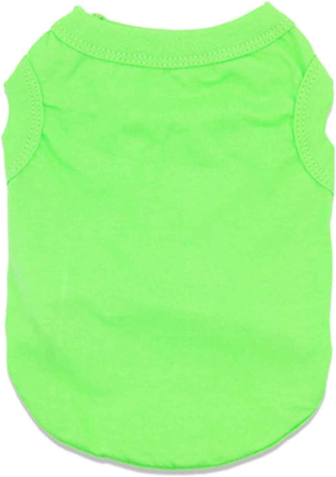 6 Pack Yorkie Clothes, Plain Dog T-Shirt, 100% Cotton Solid Pet Shirts for Small Dogs, Blank Puppy T-Shirts