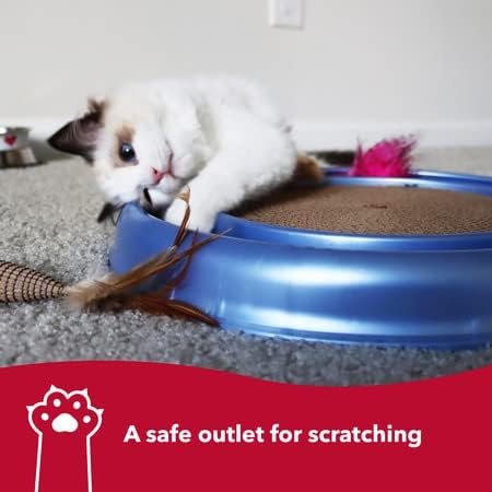Coastal Pet Turbo Scratcher Cat Toy, Cardboard Scratcher Pad with Toy Ball Track & Catnip