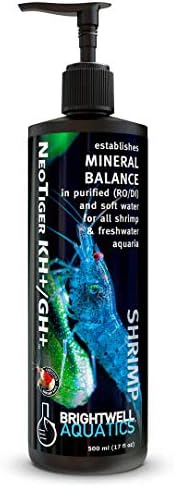 Brightwell Aquatics NeoTiger KH+/GH+ - Establishes Mineral Balance in Purified and Soft Water for Shrimp and Freshwater Aquariums, 250 ml