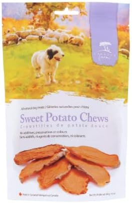 Caledon Farms Sweet Potato Dog Treat, No Preservatives, 9.3 Ounce (Pack of 4) for Dogs