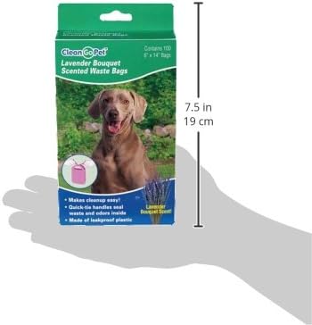 Pet Lavender Scent Doggy Waste Bags, 100-Count, Quick-Tie Handles