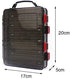 OriGlam Fishing Lure Tackle Box, Double Sided 10 Compartments Waterproof Organizer Case for Fishing