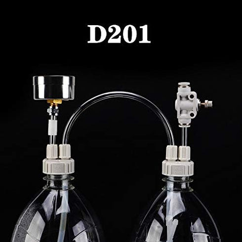 DIY CO2 Generator System Kit, White Professional Aquarium Plant CO2 System Kit, Pro Tube Valve Gauge Bottle