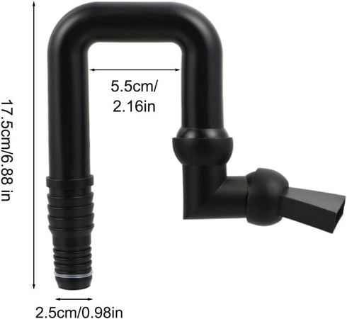 MiOYOOW 360° Rotation U Return Pipe for Aquarium Water Pump, Fish Tank Pump Nozzle