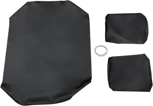 Golf Cart Front Seat Cover Staple On for Club Car PRE-2000 DS, Microfiber Leather Black