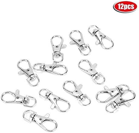 12 Pcs Pet Birds Foot Rings, Cage Door Buckle Lock Claw Snap Hook for Small Animals Anti-Escape Accessory