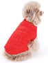 FAMI Dog Clothes Sweater for Small Dogs, Soft Winter Puppy Sweaters, Warm Outfit for XS S Cats (Red, X-Small)