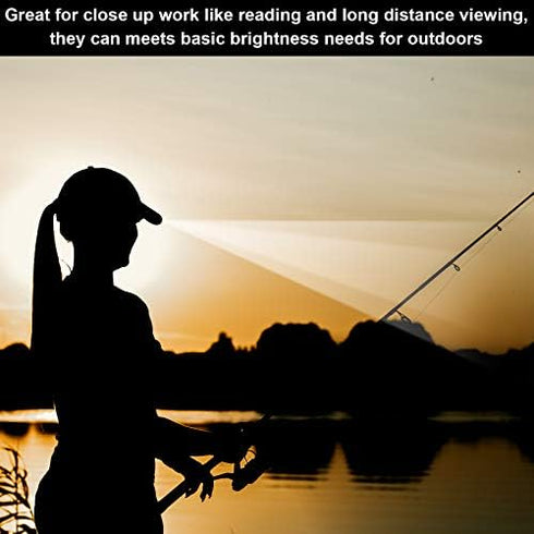 Syhood 2 Pieces LED Baseball Caps with Light - Flashlight Hats for Men, Hands-Free, Battery Powered for Fishing Jogging