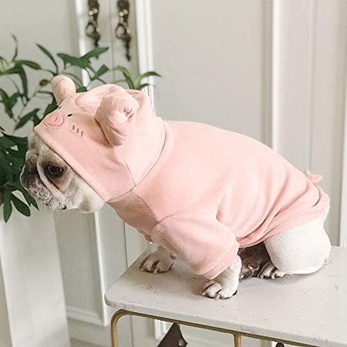 Dog Sweater - Pet Pig Pattern Sweatshirt for Small Dogs Cats, Puppy Hoodie Jacket for Spring, Winter & Autumn