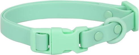 Ovale Waterproof Dog Collar Leash Combo Set, Durable and Easy to Clean, for Small Dogs.(S, Light Green)