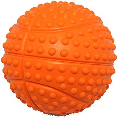Dog Squeaky Toys, Non-Toxic Rubber Play Balls for Puppy Small Medium Dogs, Interactive Chew Toy, Pack of 4