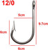 Generic 10pcs 7732 5/0 6/0 7/0 8/0 9/0 10/0 11/0 12/0 Stainless Steel Fishing Hooks Sharp Big Thick Tuna Bait Fishing