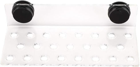Zerodis Fish Acrylic Coral Bracket Base, Transparent Bracket Holder with 23 Holes for Aquarium Frag Plugs Rack
