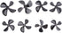 AmnPtr 2pcs 4mm D50/55/60/70mm Suitable for RC Boat Four Blade Forward/Reverse Marine Propeller Screws