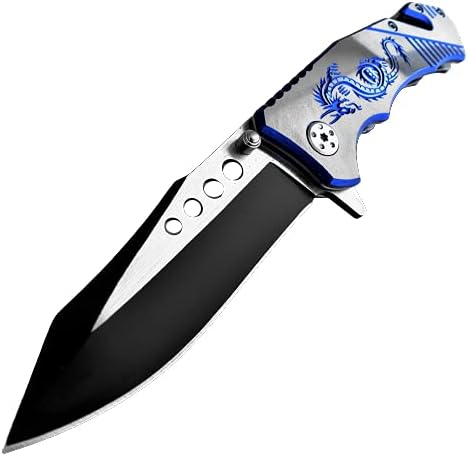 KCCEDGE BEST CUTLERY SOURCE EDC Pocket Knife, Camping Accessories, Razor Sharp Edge Drop Point Blade, Folding Knife,