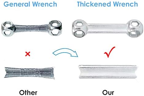 WOTOW Bike Repair Tool Kit, 10 in 1 Heavy Duty Reinforced Metal Bicycle Spanner for Cycling