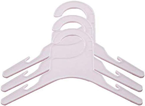 NACOCO 10pcs Pink Plastic Dog Puppy Pet Clothes Hanger, Set of 10, Size White, Small