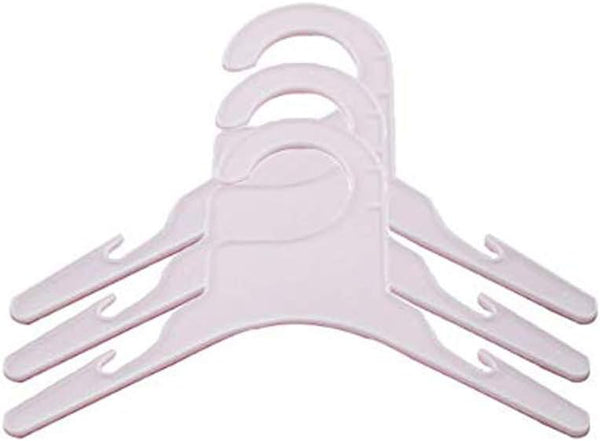NACOCO 10pcs Pink Plastic Dog Puppy Pet Clothes Hanger, Set of 10, Size White, Small
