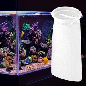 QWORK 3D Honeycomb Aquarium Filter Pads, 8 Pack White Filter Socks for Fresh & Saltwater Tanks, 4"x11.8".