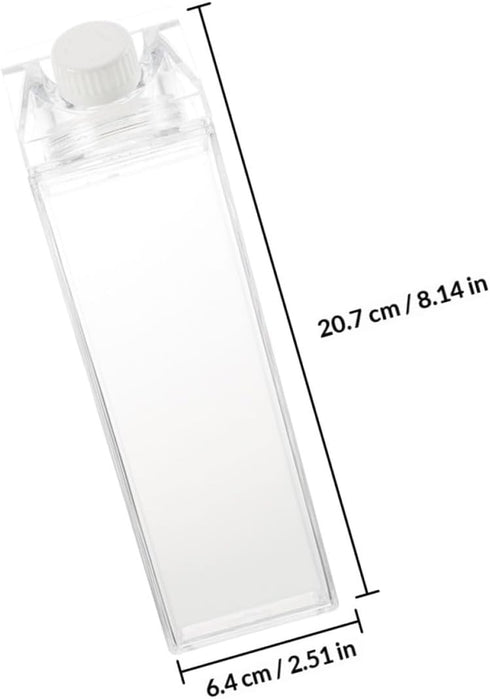 3pcs 500ml NUOBESTY Ps Milk Carton Bottles Household Water Containers for Outdoor Supply and Travel To-go Drinkware