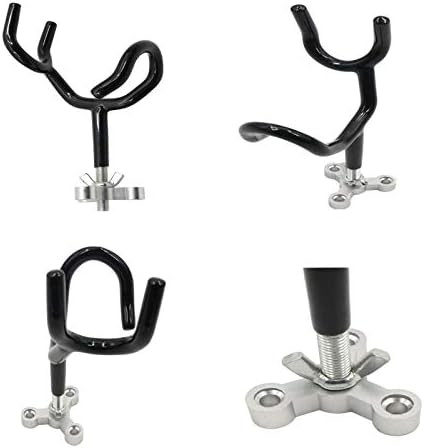 4PCS 20 Sure Grip Steel Degree Angle Rod Holder with Mounting Base Fishing Rod Holder for Boat, Ship, Yacht and More
