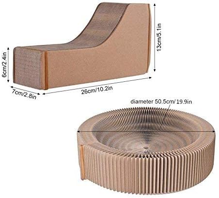 Collapsible Round Shape Cat Scratcher Lounge Bed for Big Cat