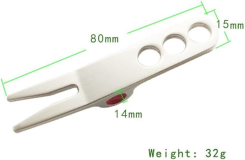 GANPUB 1Pc Silver Golf Ball Fork Pivot Divot Repair Tool Compatible Golf Divot Tools On-Course Accessories Divot Tools