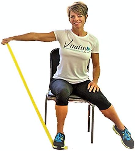 Resistance Band for Seniors - Light Resistance Exercise Band with Longer Length + Instruction Guide, Latex Free