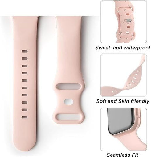 Fitness Tracker Band 16MM Black, Soft Silicone Replacement Sport Accessory Strap Wristband for D26