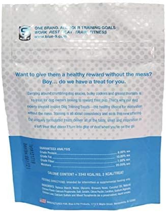 Blue-9 Inspire Dog Training Treats, Bite-Sized, Made in The USA, 4 Ounce Resalable Package, 2-Pack
