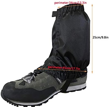 Lightweight Adjustable Waterproof Gaiters for Men Women, All Seasons Hiking, Skiing, Mountain Climbing