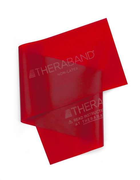 THERABAND Resistance Band 25 Yard Roll, Medium Red, Non-Latex, Level 3 for Exercise Workouts