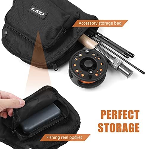 Lixada 31.1 Inch Fishing Rod Case, Fishing Tackle Bag, Portable Fishing Rod Reel Storage Tubes