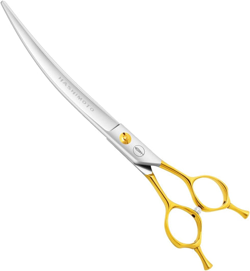 HASHIMOTO Curved Scissors for Large Dog Grooming, 8.0 inches, Professional Groomers or Family DIY Use
