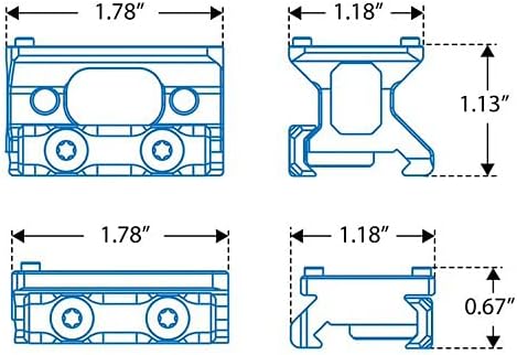 UTG Slim Picatinny RMR Mount - Lightweight Aluminum