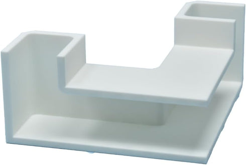 Aquarium Underground Tunnel, Unique Fish & Shrimp Hideout, Made in USA (Corner Tunnel, White)