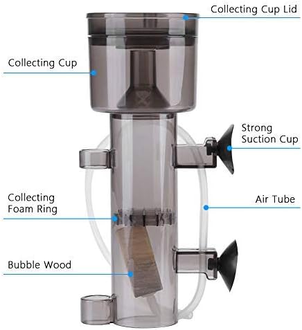 Fdit Aquarium Protein Skimmer Hanging On Pump for Marine Aquarium Internal Water Filter