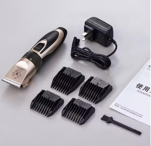 Generic Set, Trimmer 4 Rechargeable Pet Hair Clipper Electric Grooming for Cats and Dogs, with Combs, Scissors